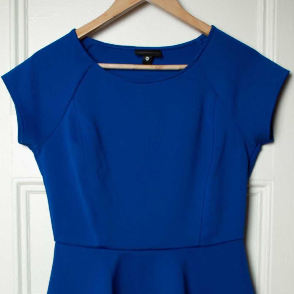 Worthington Cobalt Blue Peplum Top